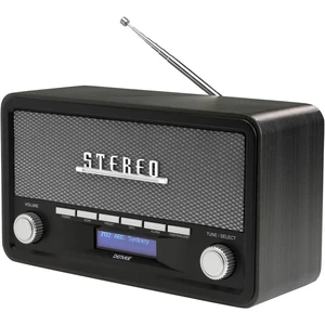 Denver DAB-18 kuchynské rádio FM, DAB+ Bluetooth, UKW, DAB+  funkcia alarmu tmavosivá