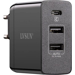 LVSUN Travel LS-QW45-PD USB nabíjačka do zásuvky (230 V) Výstupný prúd (max.) 6000 mA 3 x USB , USB-C ™ zásuvka USB Powe