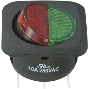 TRU COMPONENTS kolískový spínač TC-R13-203CL3-01-BGRGR5 250 V/AC 10 A 1 zap/zap  s aretáciou 1 ks