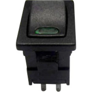 TRU COMPONENTS kolískový spínač TC-R13-66L-02 GN 250 V/AC 6 A 1x vyp/zap  s aretáciou 1 ks
