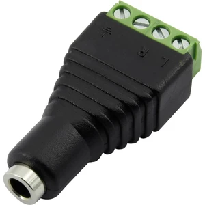 TRU COMPONENTS 1386616 jack konektor 3.5 mm zásuvka, rovná Pólov: 4 stereo čierna 1 ks
