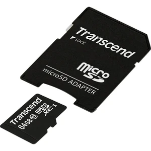 Transcend Premium pamäťová karta micro SDXC 64 GB Class 10, UHS-I vr. SD adaptéru