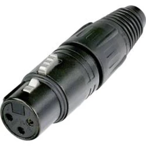XLR kabelová zásuvka Neutrik NC 3 FX-BAG, rovná, 3pól., 3,5 - 8 mm, černá