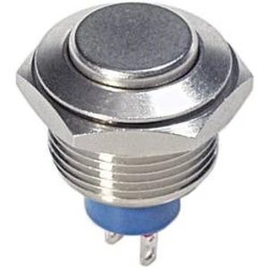 Tlačítko APEM 9633AX1146, 16,2 mm, 250 V/AC, 0,3 A, pájecí očka, 1 spínací, 1x vyp/(zap)