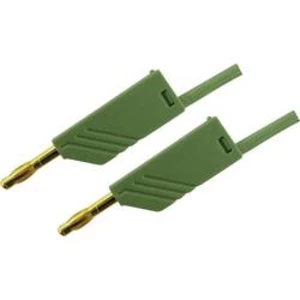 SKS Hirschmann MLN 150/2,5 GN měřicí kabel [lamelová zástrčka 4 mm - lamelová zástrčka 4 mm] zelená, 1.50 m
