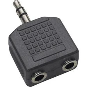 Jack adaptér BKL Electronic 1102014, zástrčka 3,5 mm na 2x3,5 mm zdířka