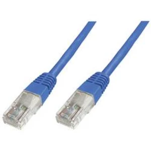 Síťový kabel RJ45 Digitus DK-1511-010/B, CAT 5e, U/UTP, 1.00 m, modrá