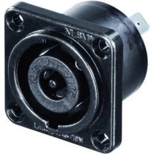 Konektor reproduktoru 8pól. Neutrik NLT8MP-BAG, přírubová zásuvka rovná, černá