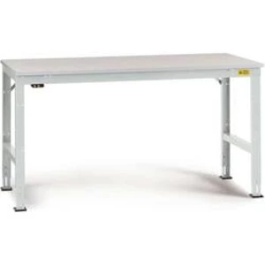 Manuflex LU4123.7035 ESD pracovní stůl Univerzální standardní základní stůl s kaučuk, Šxhxv = 2000 x 1000 x 760-870 mm