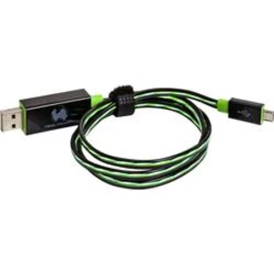 Kabel RealPower LED floating 187656, 75.00 cm, zelená