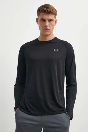 Tréningové tričko s dlhým rukávom Under Armour Tech 2.0 čierna farba, jednofarebný
