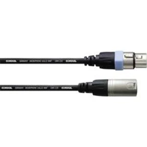 Mikrofonní kabel Cordial 1 m REAN XLR Female / XLR male černá