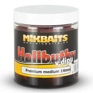 Mikbaits pelety halibutky v dipu 8 mm 150 ml - švestka halibut