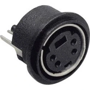 Mini DIN konektor TRU COMPONENTS 1578960 zásuvka, vestavná vertikální, pólů 6, 1 ks