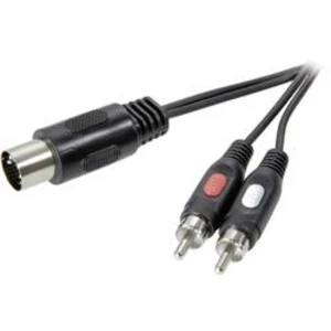 Konektor DIN / cinch audio kabel SpeaKa Professional SP-7870640, 1.50 m, černá