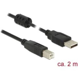 Kabel Delock DELOCK Kabel USB 2.0 Typ-A > Typ-B 2,0 m 84897, 2.00 m, černá