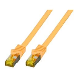 Síťový kabel RJ45 EFB Elektronik MK7001.1Y, CAT 6a (surový kabel CAT 7) , S/FTP, 1.00 m, žlutá