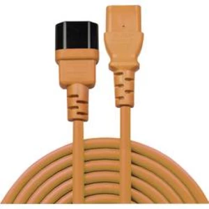 Napájecí prodlužovací kabel LINDY 30473, [1x IEC zástrčka C14 10 A - 1x IEC C13 zásuvka 10 A], 0.50 m, oranžová