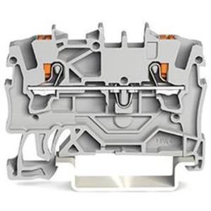Průchodková svorka WAGO 2201-1201, pružinové připojení , 4.20 mm, šedá, 100 ks