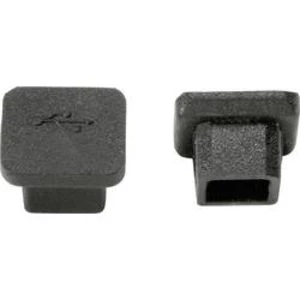 USB krytka PB Fastener CP-USB-B, 12,4 x 11,8 x 2,3 mm, černá