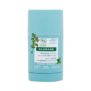 Klorane Aquatic Mint Stick Mask 25 g pleťová maska pro ženy na smíšenou pleť; na mastnou pleť