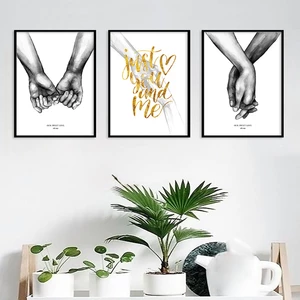 3pcs Nordic Poster Minimalist Hanging Painting 50*70cm Living Black And White Canvas Prints Love Wall Pictures For Livin