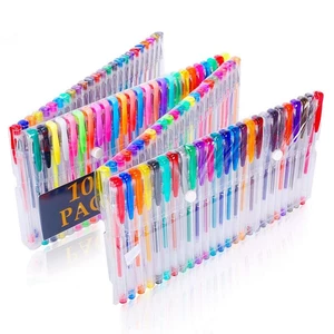 100 Colors Gel Pen Watercolor Pen Highlighter Flash Pen Metal Pastel Hook Line Pen for School Supplies