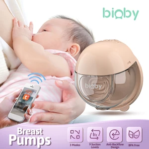 Bioby Electric Breast Pump bluetooth Hand Free Portable Wearable BPA free Comfort Milk Extractor Baby Accessories App Co