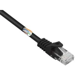 Síťový kabel RJ45 Basetech BT-1717725, CAT 5e, U/UTP, 15.00 cm, černá