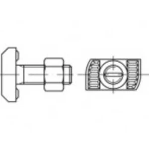 Šroub s T hlavou 889449400160100, N/A, M16, 100 mm, nerezová ocel, 25 ks