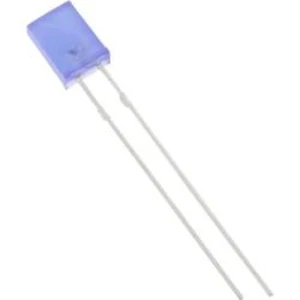 LED s vývody HuiYuan 2534B2D-KHC-C, typ čočky hranatý, 2 x 5 mm, 120 °, 20 mA, modrá
