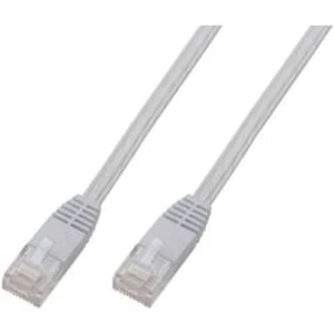 Síťový kabel RJ45 Digitus DK-1511-050F/WH, CAT 5e, U/UTP, 5.00 m, bílá