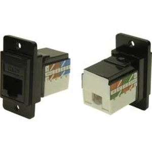 Adaptér, vestavný Cliff CP30727MB3, RJ45 Cat6 černá, 1 ks