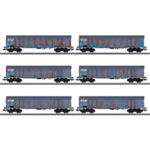 Märklin 47189 H0 sada 6 ks velmi vysokostěnný vagon "Holzhackschnitzeltransport" NS Cargo