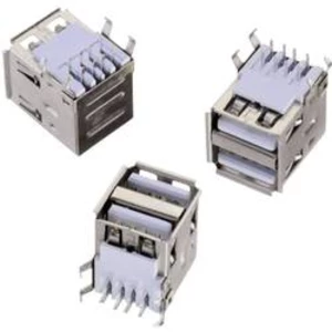 USB konektor Würth Elektronik WR-COM 61400826021, USB 2.0, zásuvka, do DPS, úhlová, 1 ks