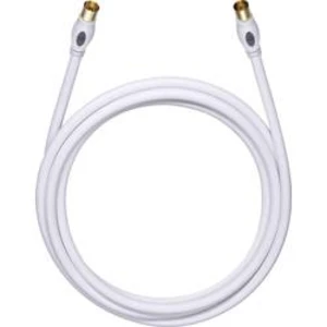 Antény, SAT kabel Oehlbach 2811, 120 dB, pozlacené kontakty, 2.20 m, bílá
