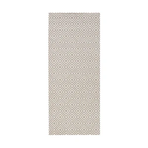 Sivý vonkajší koberec NORTHRUGS Karo, 80 × 150 cm