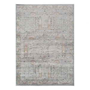 Sivý koberec z viskózy Universal Lara Ornament, 60 x 110 cm