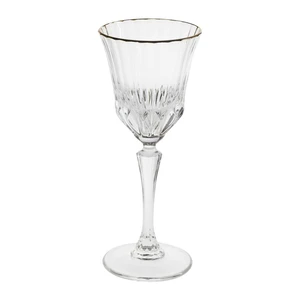 Pohárik na víno s okrajom v zlatej farbe Brandani Oh My Gold Crystal