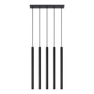 Čierne závesné svietidlo Nice Lamps Fideus, dĺžka 45 cm