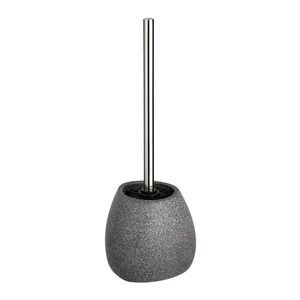 Šedý keramický toaletná kefa Wenko Pión, výška 38,5 cm