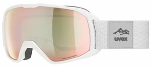 UVEX Xcitd White Mat Mirror Rose/CV Green Ski Brillen