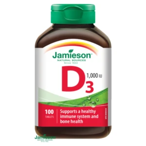 JAMIESON Vitamín D3 1000 IU 100 tablet, poškozený obal