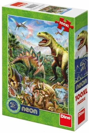 Svět dinosaurů 100XL neon puzzle