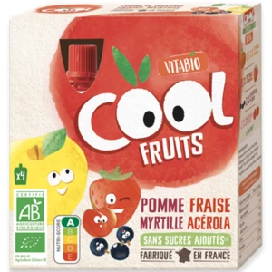 VITABIO Cool fruits kapsička jablko, jahody, borůvky 4m+ BIO 4 x 90 g