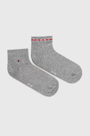Ponožky Tommy Hilfiger 2-pak pánske, šedá farba