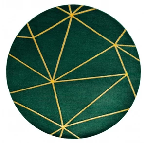 Kusový koberec Emerald 1013 green and gold kruh-120x120 (průměr) kruh