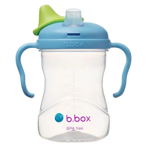 B.BOX Hrneček s pítkem modrý 4m+ 240 ml