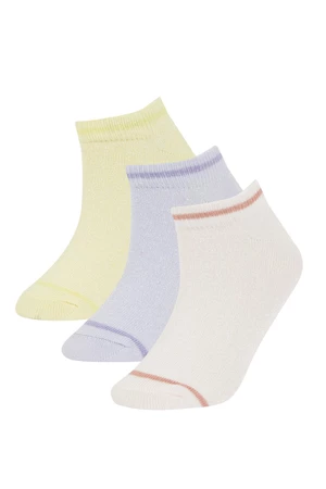 DEFACTO Dievčenské 3-balenie bavlnených ponožiek