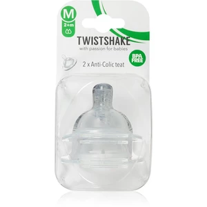 Twistshake Anti-Colic Teat savička na láhev Medium 2 m+ 2 ks